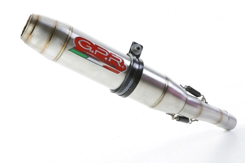 Slip-on exhaust GPR DEEPTONE H.94.DE Brushed Stainless steel including removable db killer and link pipe