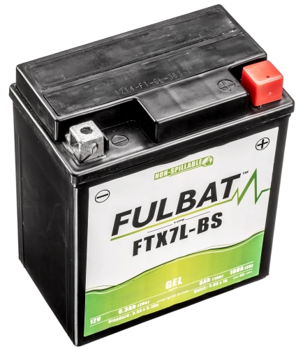 Baterie 12V, FTX7L-BS GEL, 6Ah, 100A, bezúdržbová GEL technologie 113x70x130 FULBAT (aktivovaná ve výrobě)