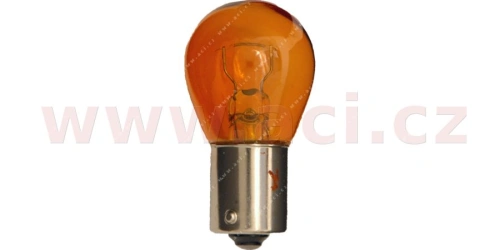 Žárovka 12V 21W (patice BAU15s) oranžová HELLA (sada 10 ks)