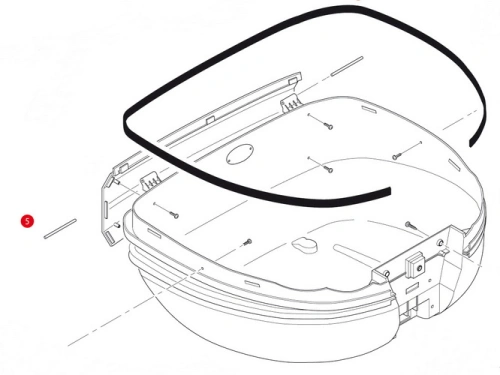 Z590R ocelový čep (osička) do pantu kufru GIVI, délka 64 mm, 2 ks