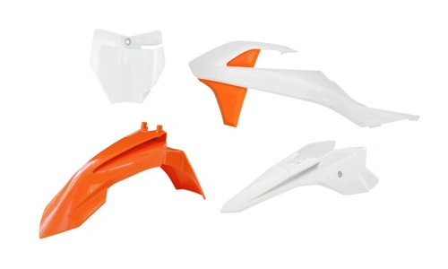 Sada plastů KTM, RTECH (oranžovo-bílá, 4 díly)