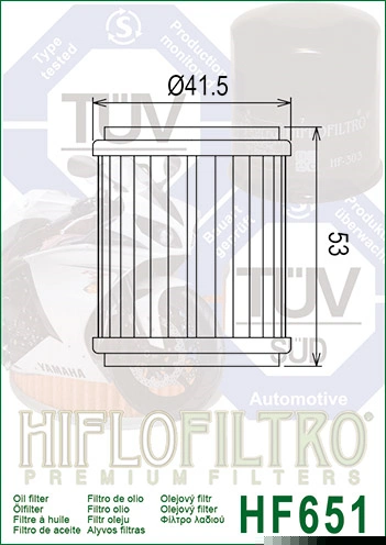 Olejový filtr HF651, HIFLOFILTRO