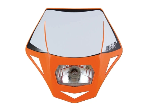 UNI přední maska včetně světla GENESIS, RTECH (oranžová)
