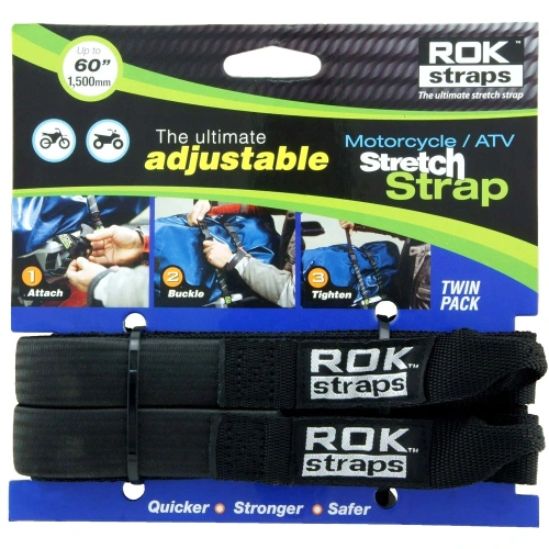 Zavazadlové popruhy ROK straps HD nastavitelné a zesílené, OXFORD (černá, šířka 25 mm, pár)
