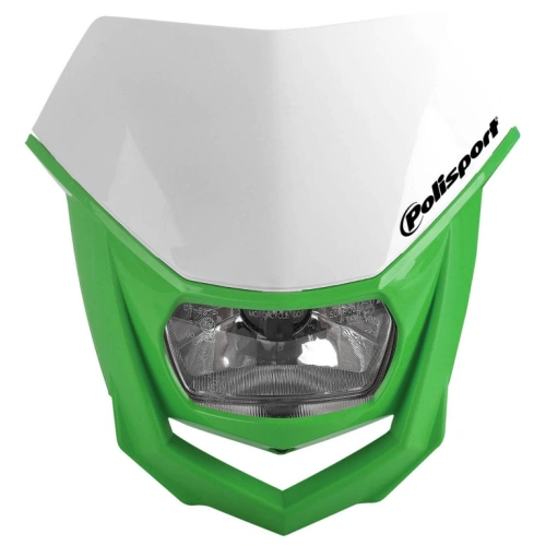 Maska se světlem POLISPORT HALO Bílá/zelená