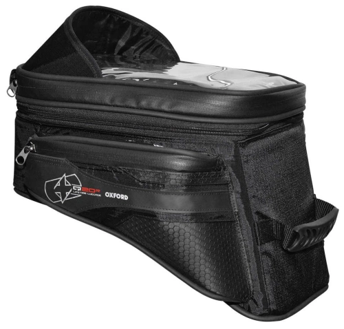 Tankbag na motocykl Q20R Adventure QR, OXFORD (černý, s rychloupínacím systémem na víčka nádrže, objem 20 l)