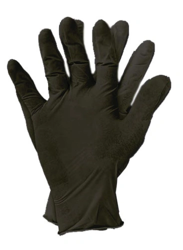 Ochranné rukavice, nitrilové, černé (bal. 100ks)
