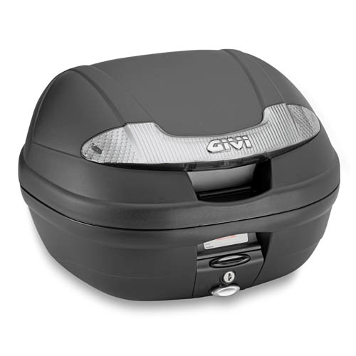 GIVI E 340NT TECH Vision kufr černý s čirými odrazkami (Monolock s vlastní plotnou), objem 34 ltr.