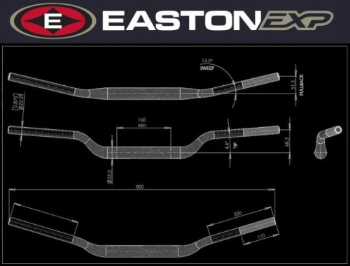 Řídítka EASTON EXP EXP M 68 51