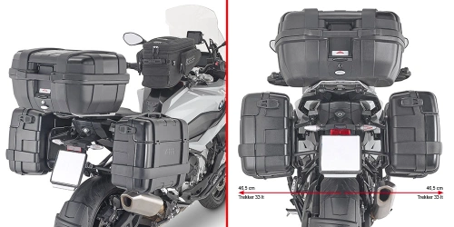 PLO5138MK trubkový nosič PL ONE-FIT pro BMW S 1000 XR (20-21) pro boční kufry MONOKEY
