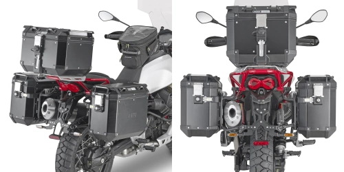 PLOR8203CAM trubkový nosič PL ONE-FIT sundavací pro Moto Guzzi V85 TT (19-20) pro boční kufry OBKN