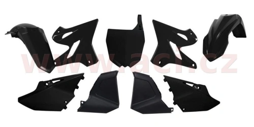 Sada plastů Yamaha - RESTYLING KIT pro YZ 125/250 02-21, RTECH (černá, 6 dílů)