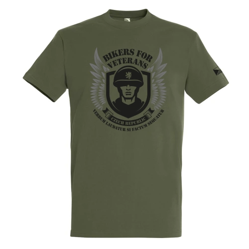 Pánské tričko Bikers for Veterans - army
