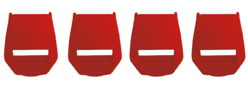 Zásuvka na pásek TCX plastový červený 2PASS sada 4ks - UNI stav UNI