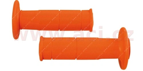 Gripy Racing (měkké), RTECH (oranžové, pár, délka 116 mm)