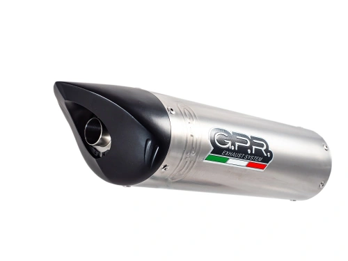 Slip-on exhaust GPR TIBURON H.94.TIBTO Brushed Titanium including removable db killer and link pipe