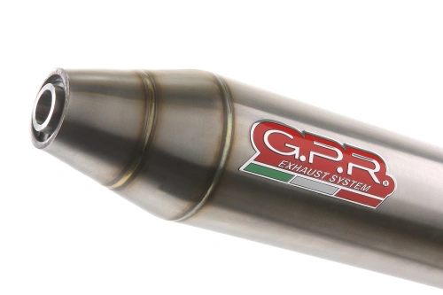 Slip-on exhaust GPR DEEPTONE QUSP.86DE.DEATV Brushed Stainless steel including removable db killer and link pipe