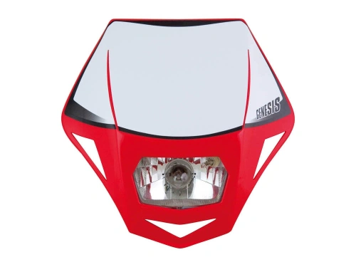 UNI přední maska včetně světla GENESIS, RTECH (červená)