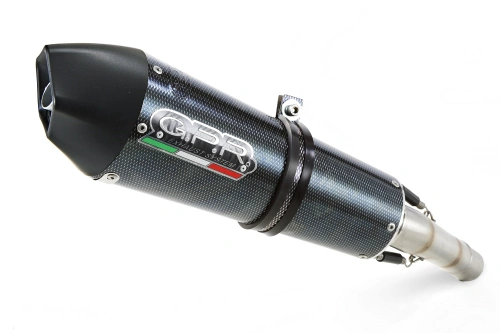 Slip-on exhaust GPR GP EVO4 CF.5.CAT.GPAN.PO Carbon look including removable db killer, link pipe and catalyst