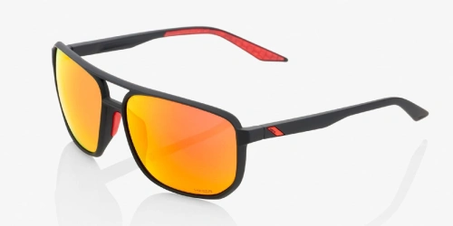 Sluneční brýle KONNOR - HIPER červená čočka, 100% (černá)