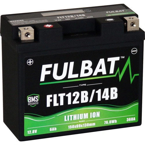 Lithiová baterie  LiFePO4 YT12B-4 FULBAT  12V, 5Ah, 350A, hmotnost 0,82 kg, 150x66x130