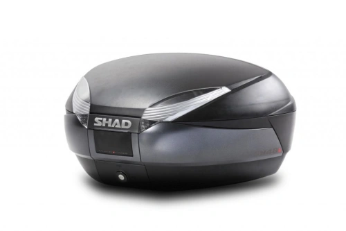 Vrchní kufr na motorku SHAD SH48 D0B48300 Dark grey / black se zámkem PREMIUM SMART