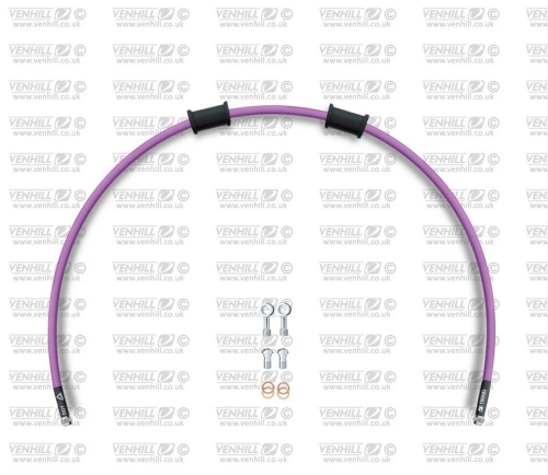 Hadice zadní brzdy Venhill POWERHOSEPLUS HON-6025R-PU (1 hadice v sadě) fialové hadice, chromové koncovky