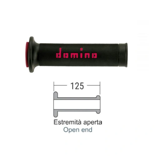 Gripy A010 (road) délka 120 + 125 mm, DOMINO (černo-červené)