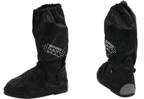 Návleky na boty RAIN SEAL s reflexními prvky a podrážkou, OXFORD (černá)