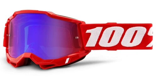 ACCURI 2, 100% brýle červené, zrcadlové červené/modré plexi