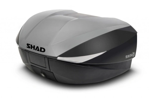 Vrchní kufr na motorku SHAD SH58X nový titan (rozšiřitelný koncept) se zámkem PREMIUM