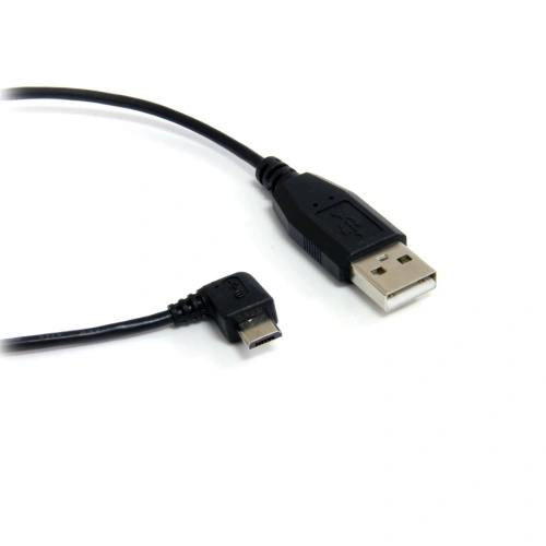 USB kabel 2.0 A, Micro USB B s pravoúhlým zakončením, 1 metr