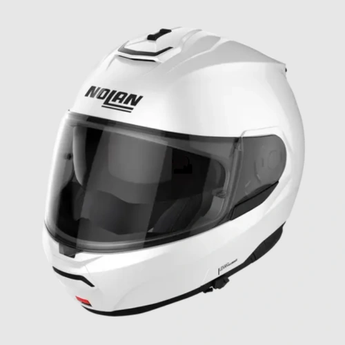 Moto helma Nolan N100-6 Classic Metal White N-COM col.5