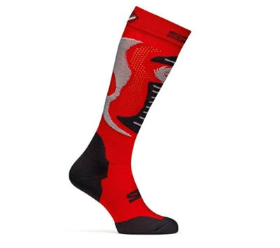 socks long FAENZA red/black, S-M