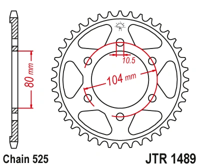 Řetězová rozeta JT JTR 1489-39ZBK 39 zubů, 525 Černý zinek