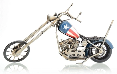 Model motocyklu CHOPPER kovový 34 x 10 x 18 cm