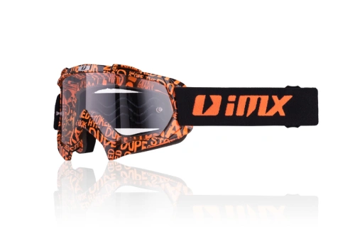 IMX MUD GRAPHIC ORANGE MATT/BLACK brýle MX - sklo čiré