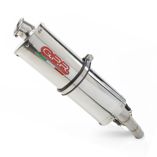 Slip-on exhaust GPR TRIOVAL H.190.TRI Polished Stainless Steel including removable db killer and link pipe