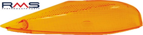 Sklo blinkru - pravé přední RMS 246470220 oranžová Homologace