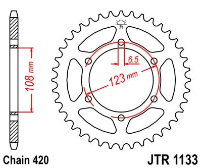 Řetězová rozeta JT JTR 1133-59 59 zubů, 420