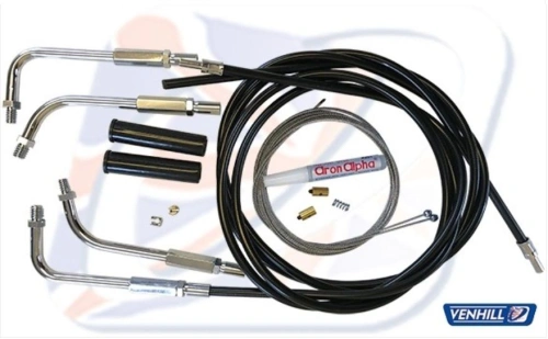 Throttle cable kit Venhill U01-4-403 černý threaded
