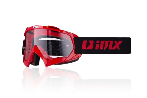 IMX Racing Mud Red brýle s čirým sklem