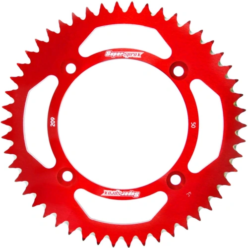 Hliníková řetězová rozeta SUPERSPROX RAL-209:50-RED červená 50 zubů, 420