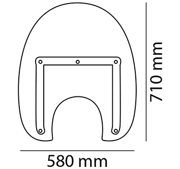 Plexi štít CUSTOMACCES AMERICA III CA0031W průhledný