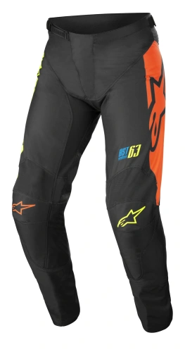 Kalhoty RACER COMPASS ALPINESTARS, dětské (černá/žlutá fluo/korálová)