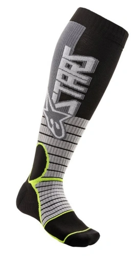 Ponožky MX PRO SOCKS, ALPINESTARS (šedá/žlutá fluo, vel. S)