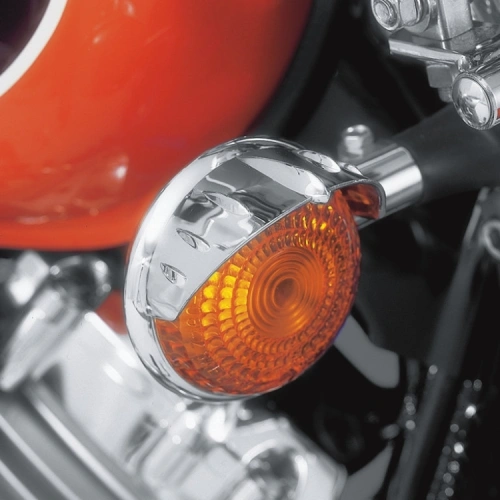 Highway Hawk Štítky TECH GLIDE na originální blinkry pro motocykly YAMAHA XV/XVS/XVZ (2ks) Chrom