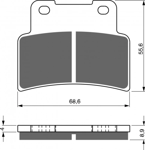 Brzdové destičky GOLDFREN 251 S33 STREET FRONT