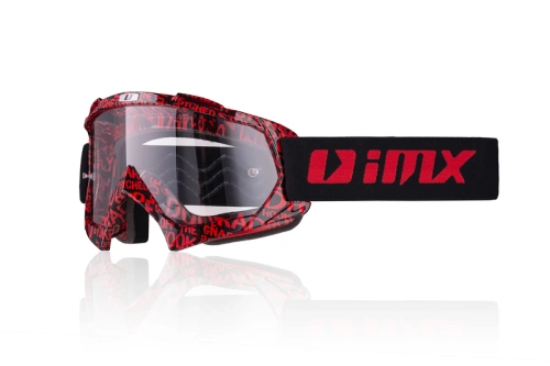 IMX MUD GRAPHIC RED/BLACK brýle MX - sklo čiré