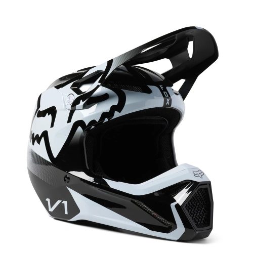 Přilba Fox V1 Leed Helmet Dot/Ece Black/White